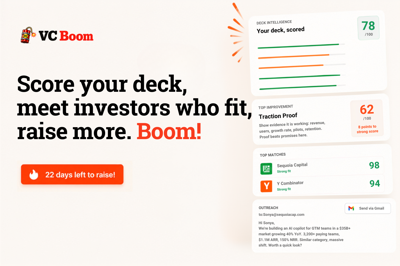 VC Boom on Product Hunt: #1 Product of the Day